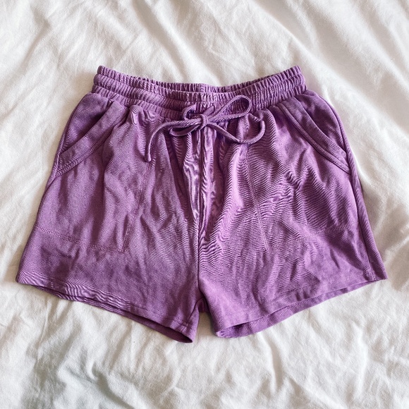 Purple Comfy Lounge Shorts - Picture 1 of 4